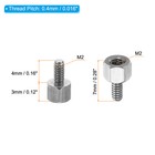 25pcs M2 Standoff Screws Stainless Steel Hex Pcb Standoffs  3mm 4mm  Silver 