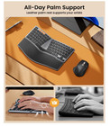 Protoarc Bluetooth Ergonomic Keyboard Mouse  Ekm04 Mini Compact Wireless Ergo