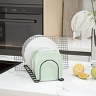 Jaq Plate Rack For Cabinet 13 5  Vertical Dish Organizer For Plates  Pot Lids   