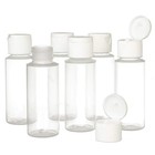2oz Clear Plastic Empty Squeeze Bottles With Flip Cap - Bpa-free - Set Of 6 -   