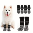 4-pack Anti-slip Dog Socks With Strong Grip Paw Protection For Pets