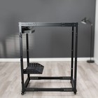 Vivo 25u Open Frame Adjustable Server Rack  4 Post Mobile Data Holder