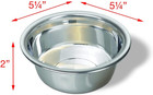 Pets Small Lightweight Stainless Steel Dog Bowl  16 Oz Food And Water Dish