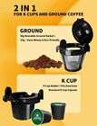 Single Serve Coffee Maker Brewer 2 In One Dual K Cup Capsule   Ground
