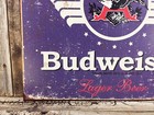 Budweiser Lager 1936 Beer Anheuser Busch Bud Blue Metal Tin Sign Vintage Pub Bar