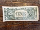Rare Misprint Or Print Error Federal Reserve Note One Dollar Bill