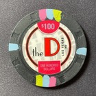 The D Las Vegas Nevada  100 Casino Chip 2017 Gaming Token Poker Chip Downtown