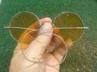 Antique Willson Amber Sunglasses Goggle Spectacles Vtg Steampunk Safety Glasses