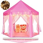  Princess Tent Girls Large Playhouse Kids Castle 02 Pink Tent With Play Mat