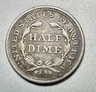 1855 Arrows Seated Liberty Half Dime    Nice Detail    8434