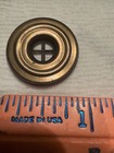 Vintage Large Metal Coat Button Bronze Copper Tone 1    Textured Reversible Look