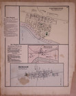 Antique 1871 Plat Map  Centreville  Nineveh   Armagh  Indiana Co   Pa - Fw Beers