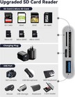 Sd Card Reader For Iphone Ipad  4 In 1 Micro 4 Slots  lightning   White 