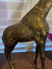 23  Tall Brass Giraffe Figurines 7lb Weight Detailed Aged Coloring Gentle Giant