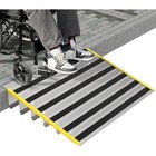 Adjustable Threshold Ramp Doorways Heavy-duty Aluminum Wheelchair Curb Access Us