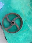  antique Farm Cast Iron Wheel 12  Garden Decor Steampunk