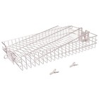 Stainless Steel Flat Rotisserie Grill Basket Standard Size  Fits 1 2  Or 3 8    