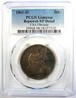 1861-o Csa Obverse Seated Liberty Half Dollar 50c Fs-401 - Pcgs Xf Details  ef  