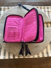 Vera Bradley Zip-around Wristlet Wallet Navy Pink Flamingo Organizer