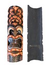 Set Of 2 20  Tiki Mask Hawaiian Wall Art Island Home Decor Tribal Bar Tropical