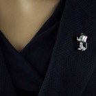 Small Crystal Big Head Puppy Dog Brooch Pin - Prd101