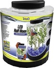 Tetra 1 Gallon Half Moon Small Fish Tank W  Movable Led Light  For Betta   Gold
