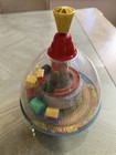 Antique Vintage Tin Peg-top Whipping Top Whirligig Toy Train Top Wesr Germany  