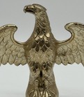 Vintage Brass Metal Heavy Eagle Finial Flag Pole Topper 7x6 In