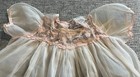 Vtg 1950   s Sheer Baby Dress Overlay Pink Lace Trim 9-12 Months Topper Photo Prop