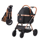 Pet Stroller 66lbs Foldable Dog Cat Stroller With Basket Carrier