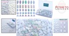 Glass Mosaic Tiles Iridescent White 240 Pieces Mixed Shapes For Crafts   Diy