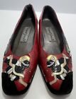 Vintage Margaret Jerrold Shoes Red Couple Dancing Piano Rare   8 N