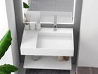 Castello Usa Inc Juniper 30  Stone Right Basin Bathroom Sink In White