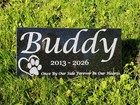 Pet Memorial Stone Grave Marker Headstone Custom Granite Plaque Dog Cat Loss T23