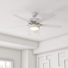 Hampton Bay Trice 52 In  Led White Ceiling Fan With Light Kit - New Fast S h
