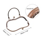 Metal Purse Frames  7 5  4pcs Kiss Lock Clasp Frame For Coin Bags Diy  Brown
