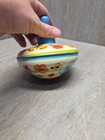 1960s Ohio Art Tin Litho Spinning Top Toy Butterflies Bluebird Flowers Usa 5 5   