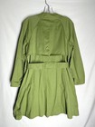 Simply Vera Wang Women s Military Trentch Coat Green Cotton Jacket Size Small