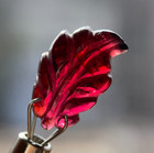 6 90 Ct Natural Garnet Leaf Carving - Handcrafted Red Gemstone 