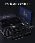 Samurai Fountain Pen Set hand Polished Medium Nib calligraphy Nib bent Nib  incl