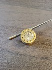 Vintage Timex Quartz Miniature Clock Gold Tone Fishing Rod   Reel