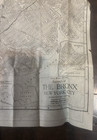 1919 Vintage Map Manhattan   Bronx Boroughs  B   W Original Thin Paper 24 X 16
