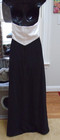 Fancy Full Length Alfred Angele White   Black With Beading Size M