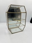 Mid Century Hollywood Regency Small Glass Cabinet Showcase Bathroom Display