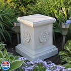 Design Toscano English Rosette Indoor outdoor Sculptural Garden Plinth Base S   