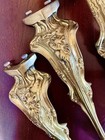 Early 20th Century Antique French Provincial Solid Brass Table Legs 4 Pcs