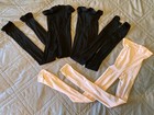 Lot 3 - Body Wrappers Adult Convertible footless Dance Tights Sz L xl Black Pink