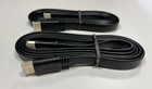 Lot Of 2 - 5 Ft Premium Flat Hdmi Cable 4k - High Speed Gold Plated
