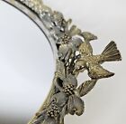 Vintage Matson Ormolu Gold Vanity Perfume Tray Mirrored Birds Dogwood Flower 18   