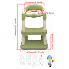 Green Kid Potty Training Seat Ladder Toilet Chair Infant Kid Bathroom Trainer
